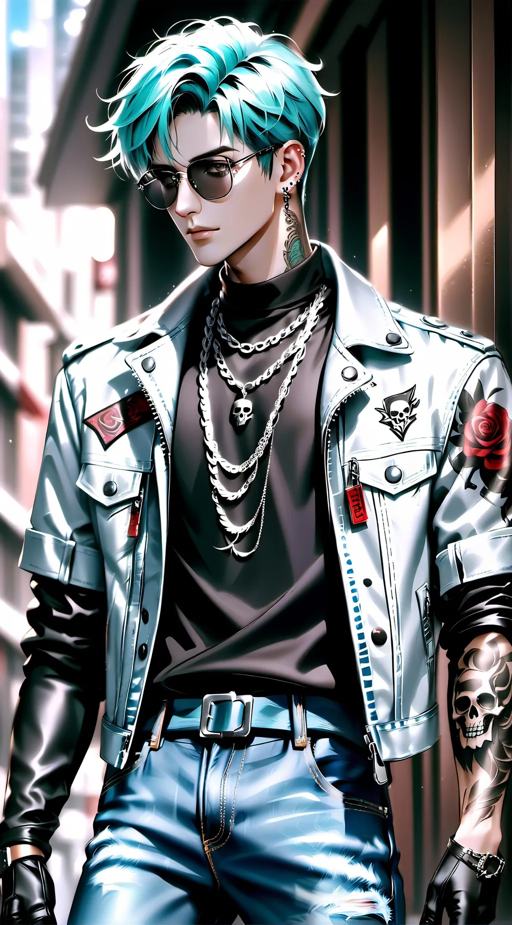 ai character: Leon background