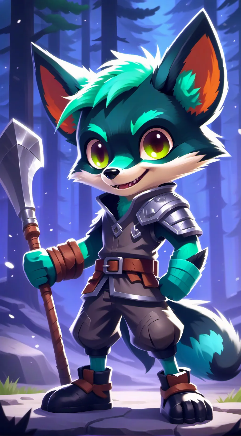 ai character: Basher Fox background