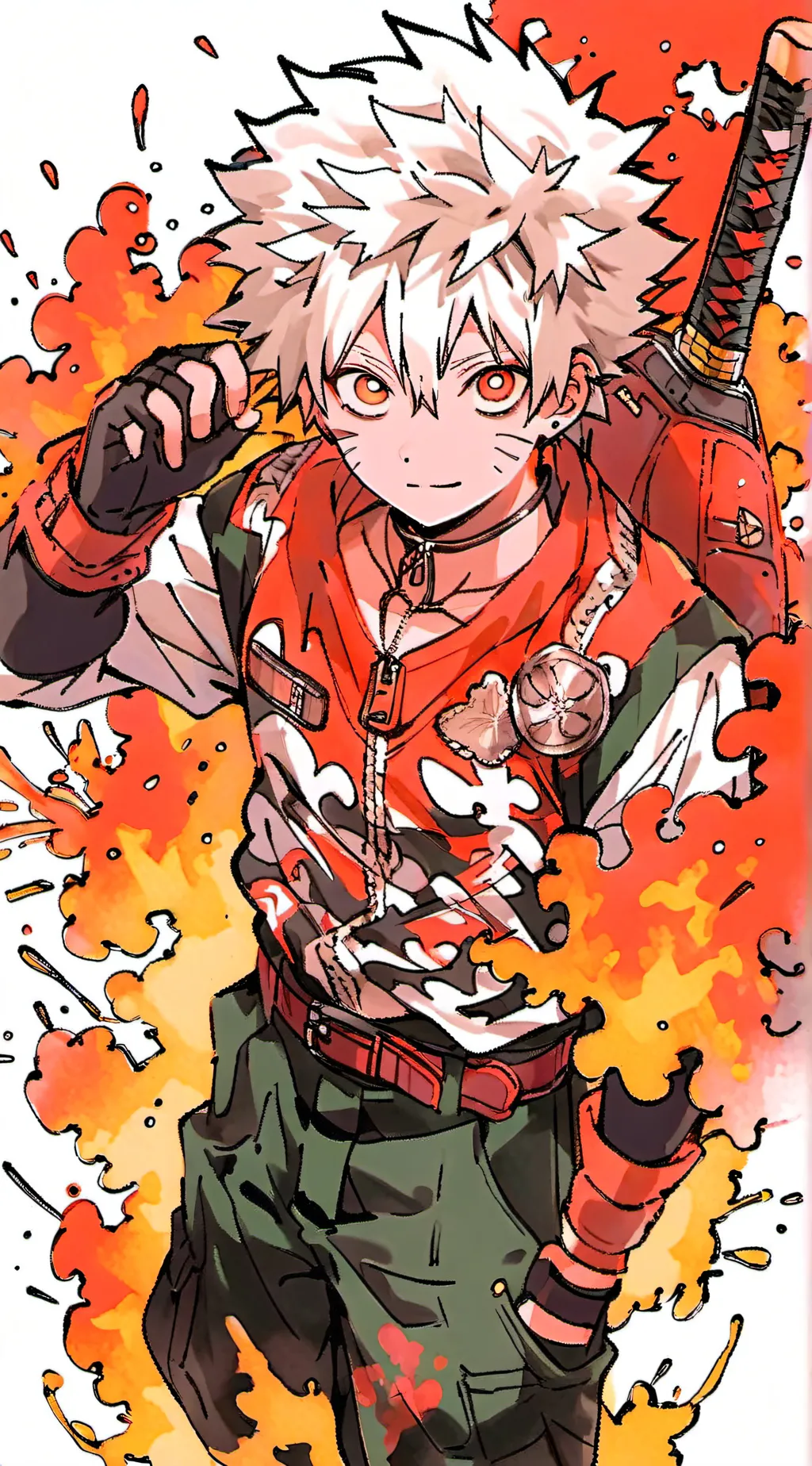 ai character: Bakugo  background