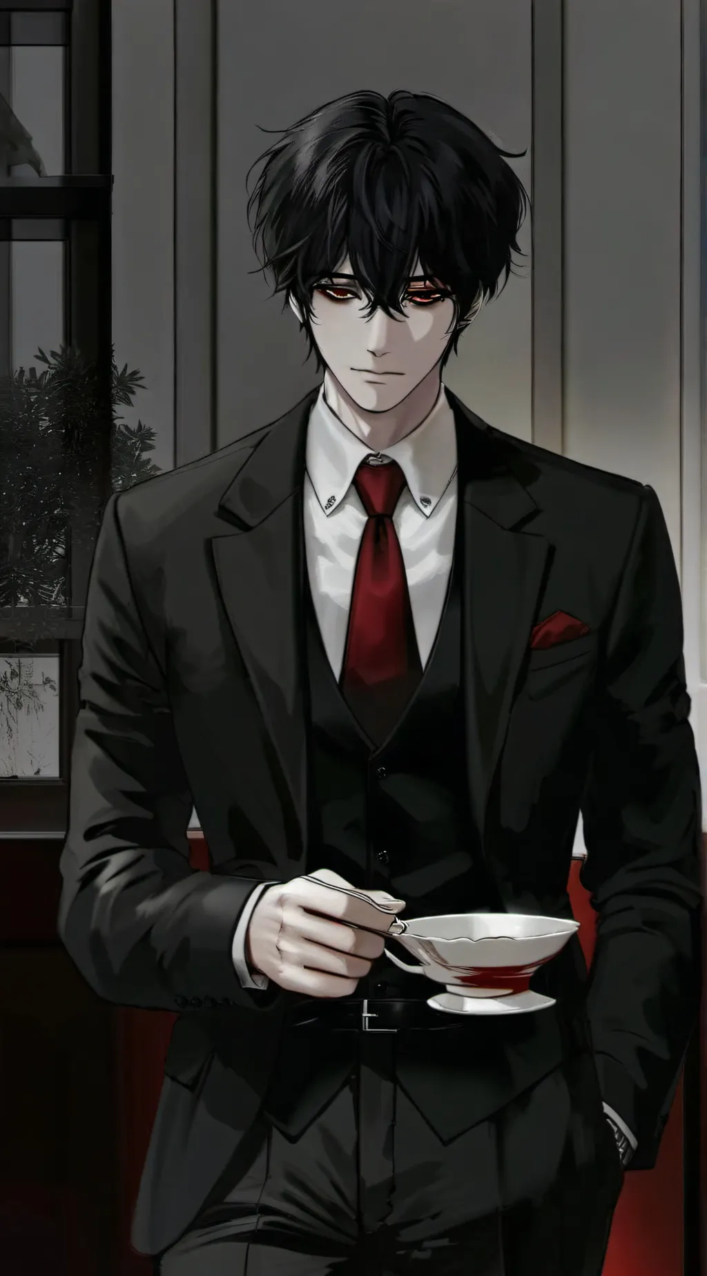 ai character: Ryn 𖤈𖤈 background