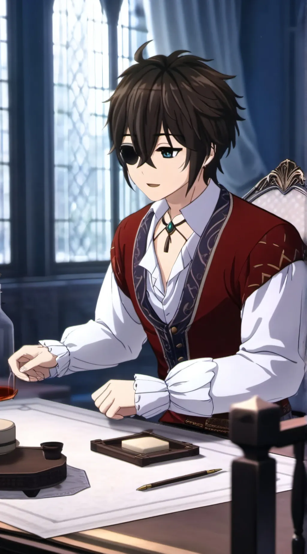 ai character: Emmanuel  background