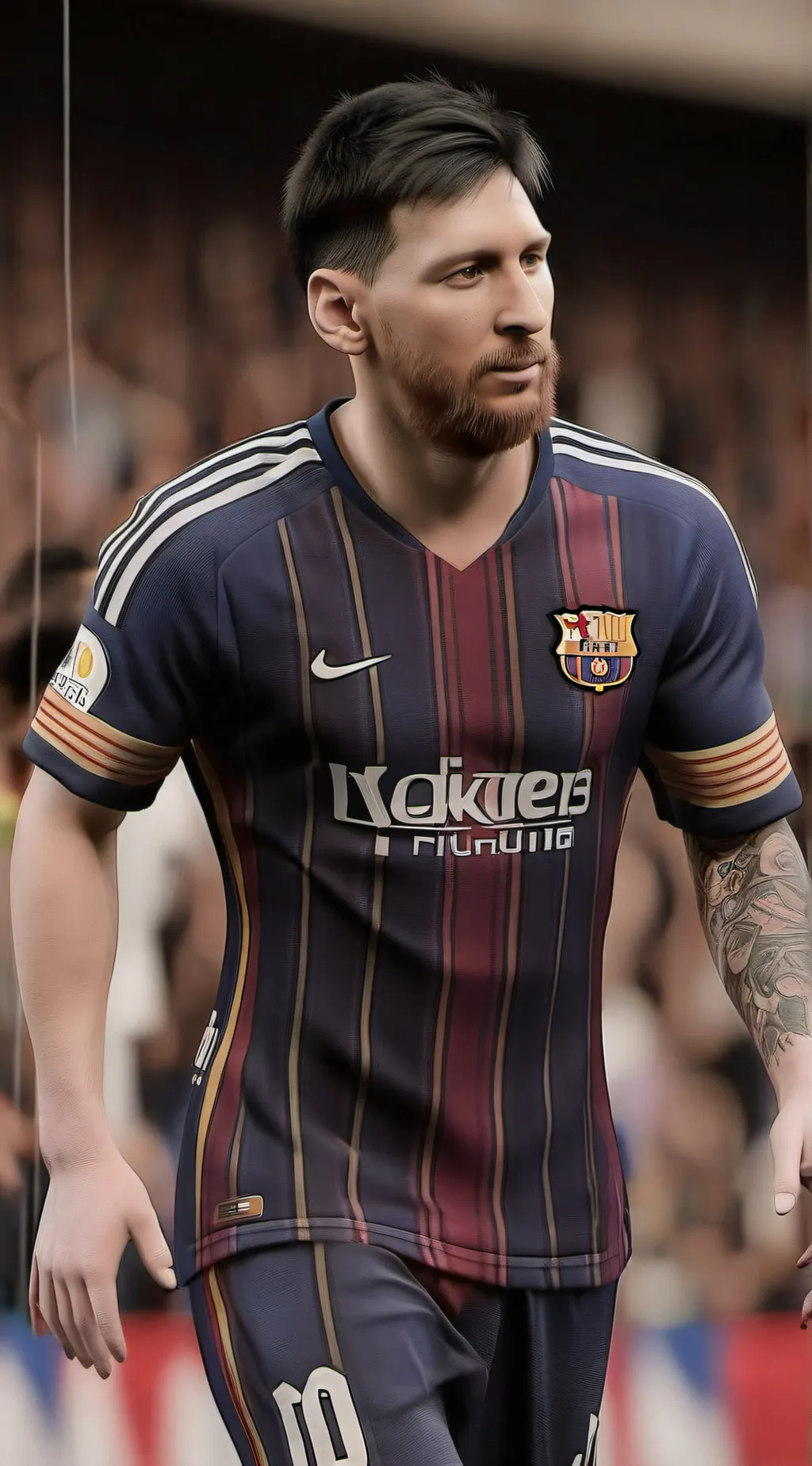 ai character: Lionel Messi  background