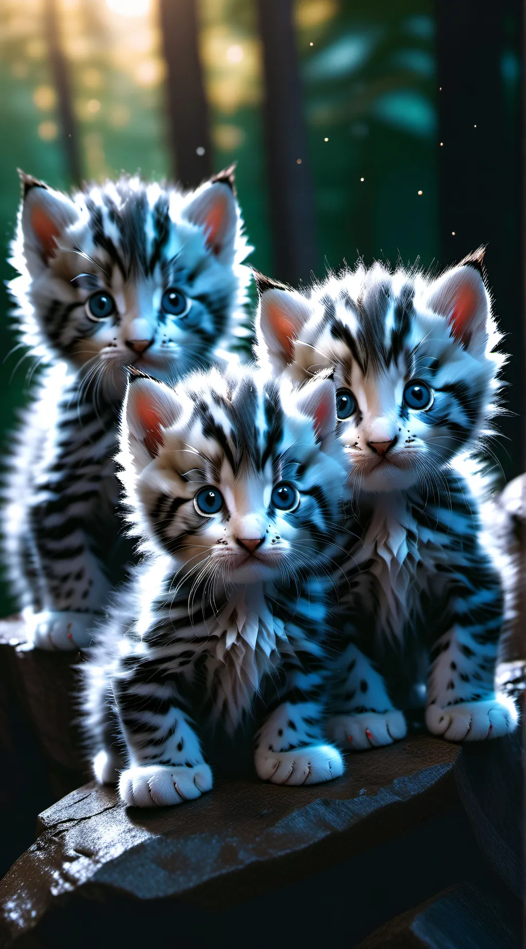 ai character:  1000 cats background