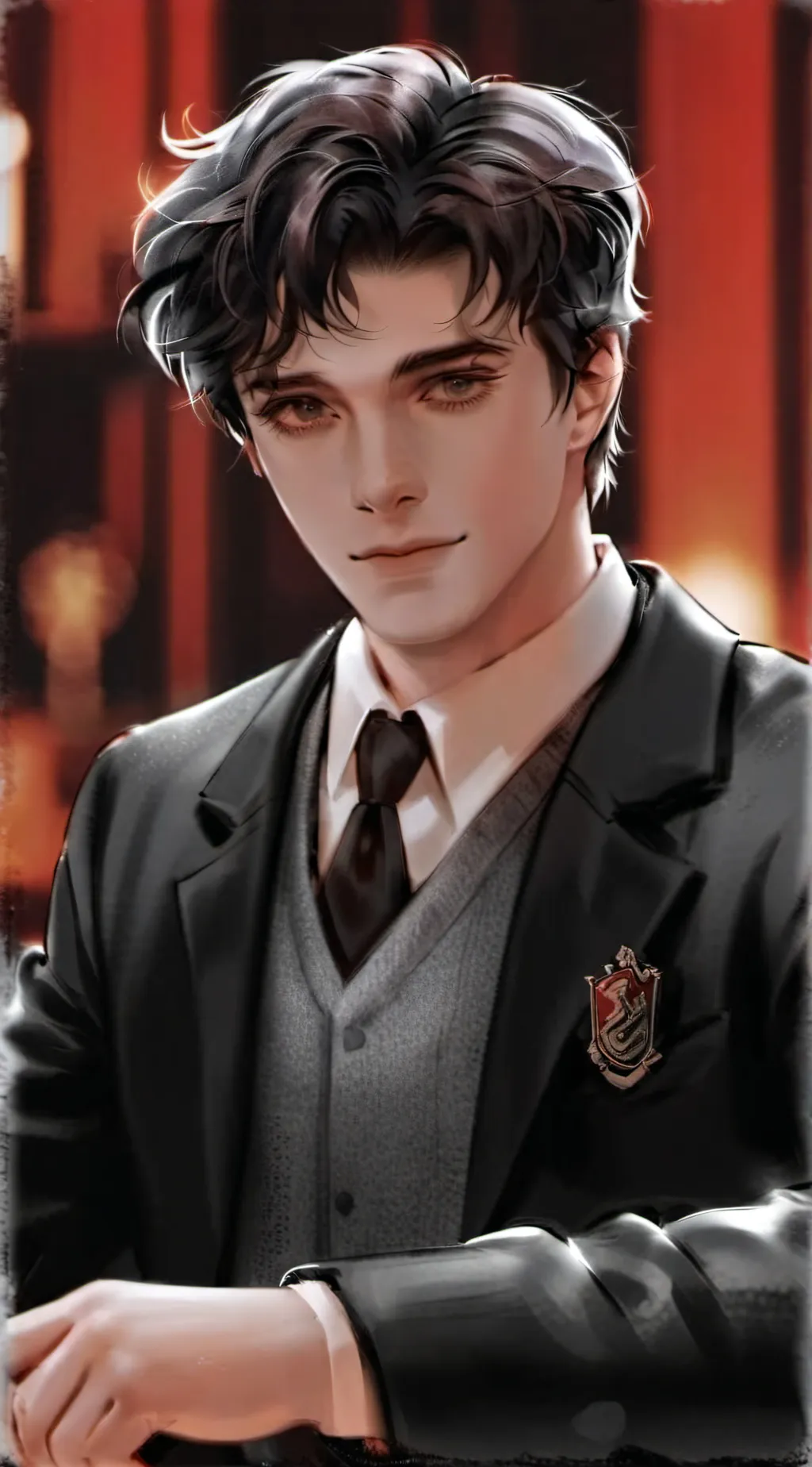 ai character: Mattheo riddle  background