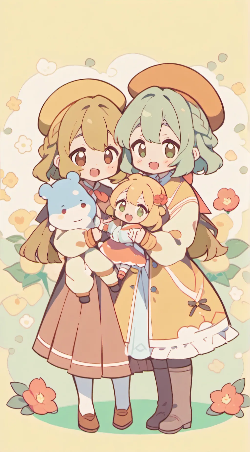 ai character: Chibi Gay family 2 background