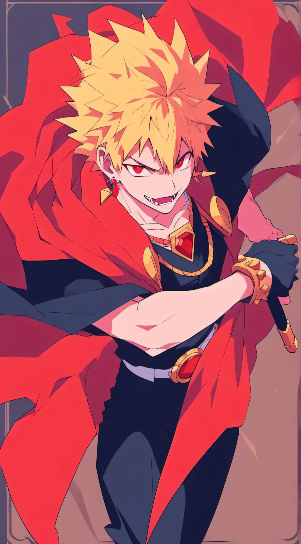 ai character: katsuki bakugo🐉 background