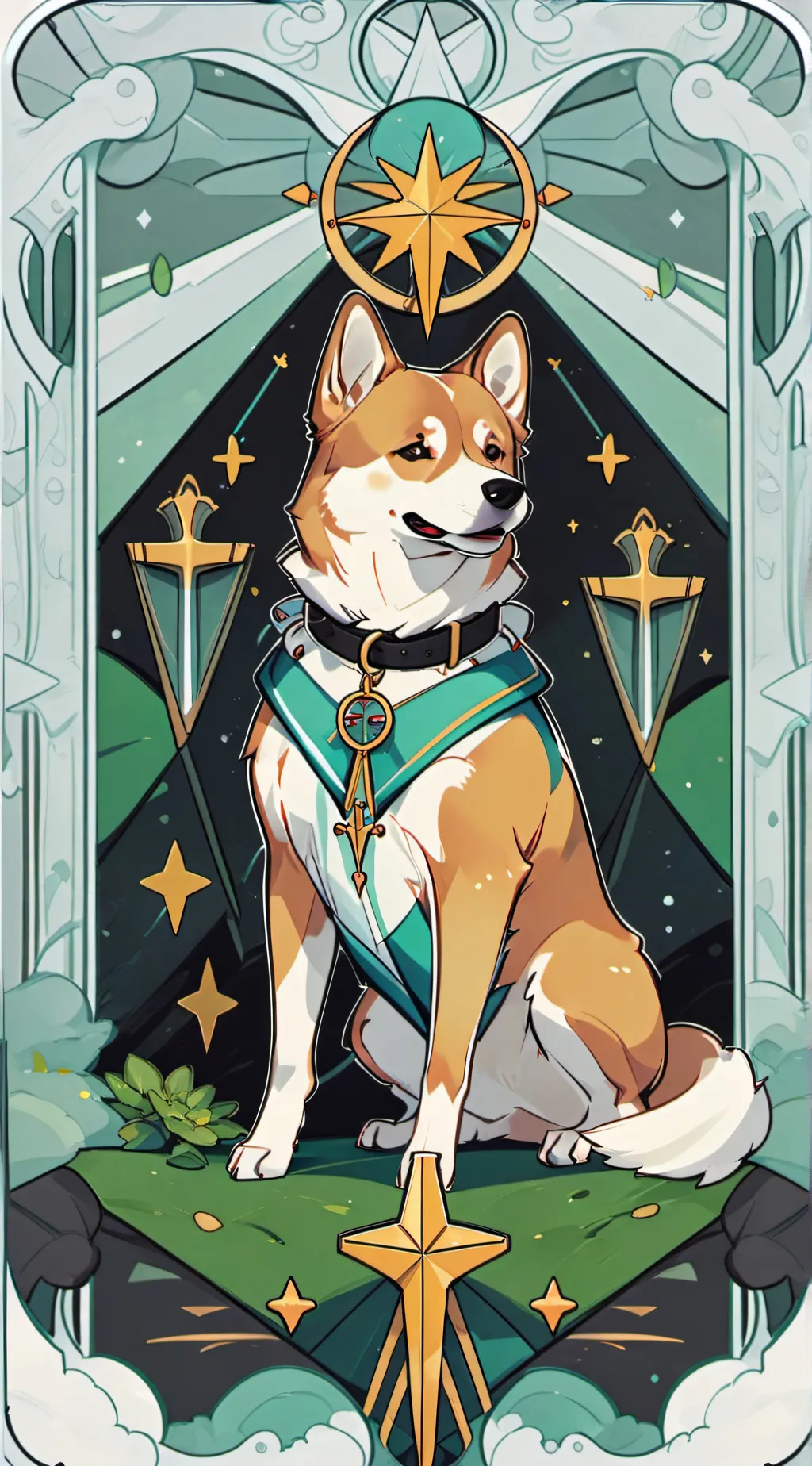 ai character: gaming doggo background