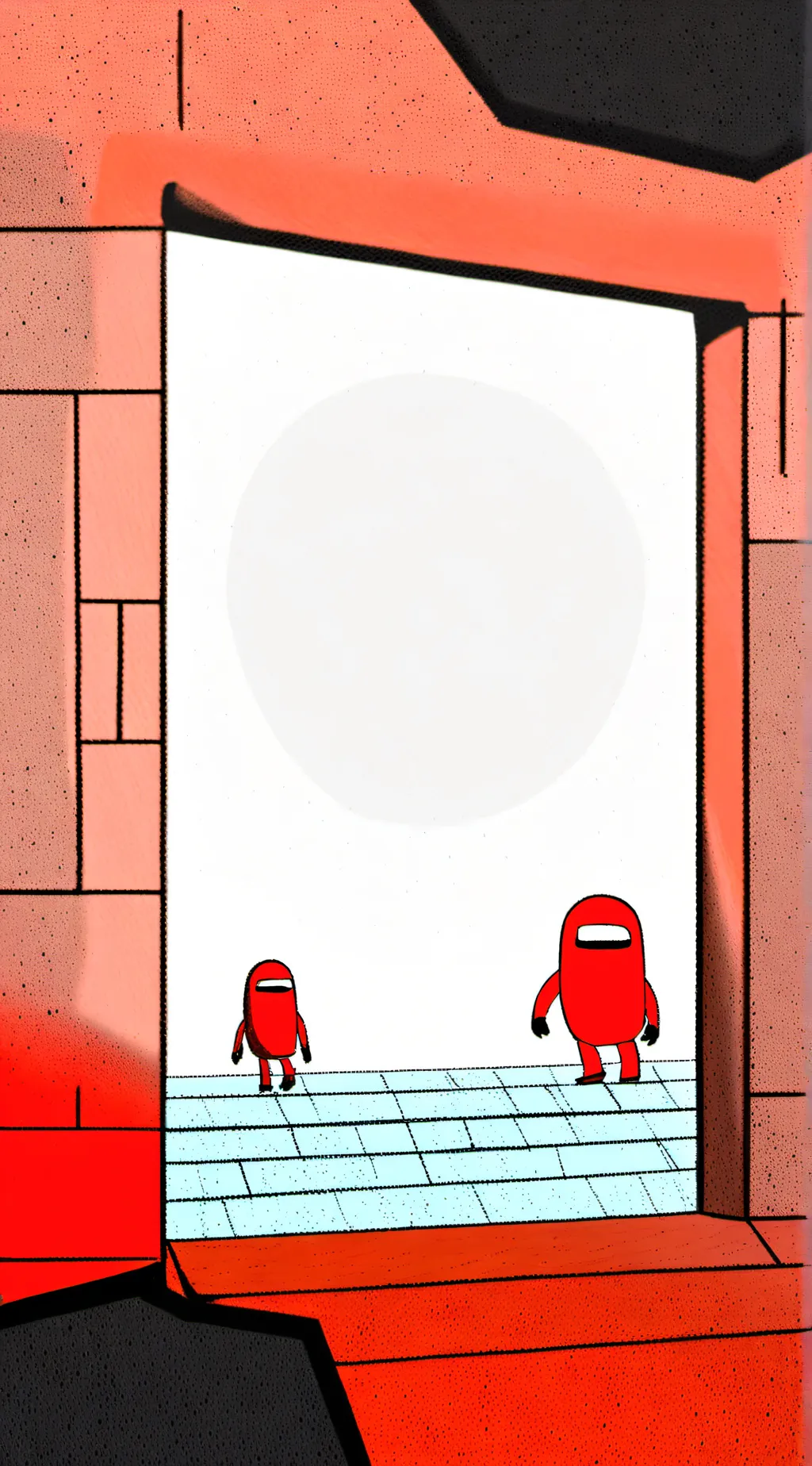 ai character: Red X Pink  background