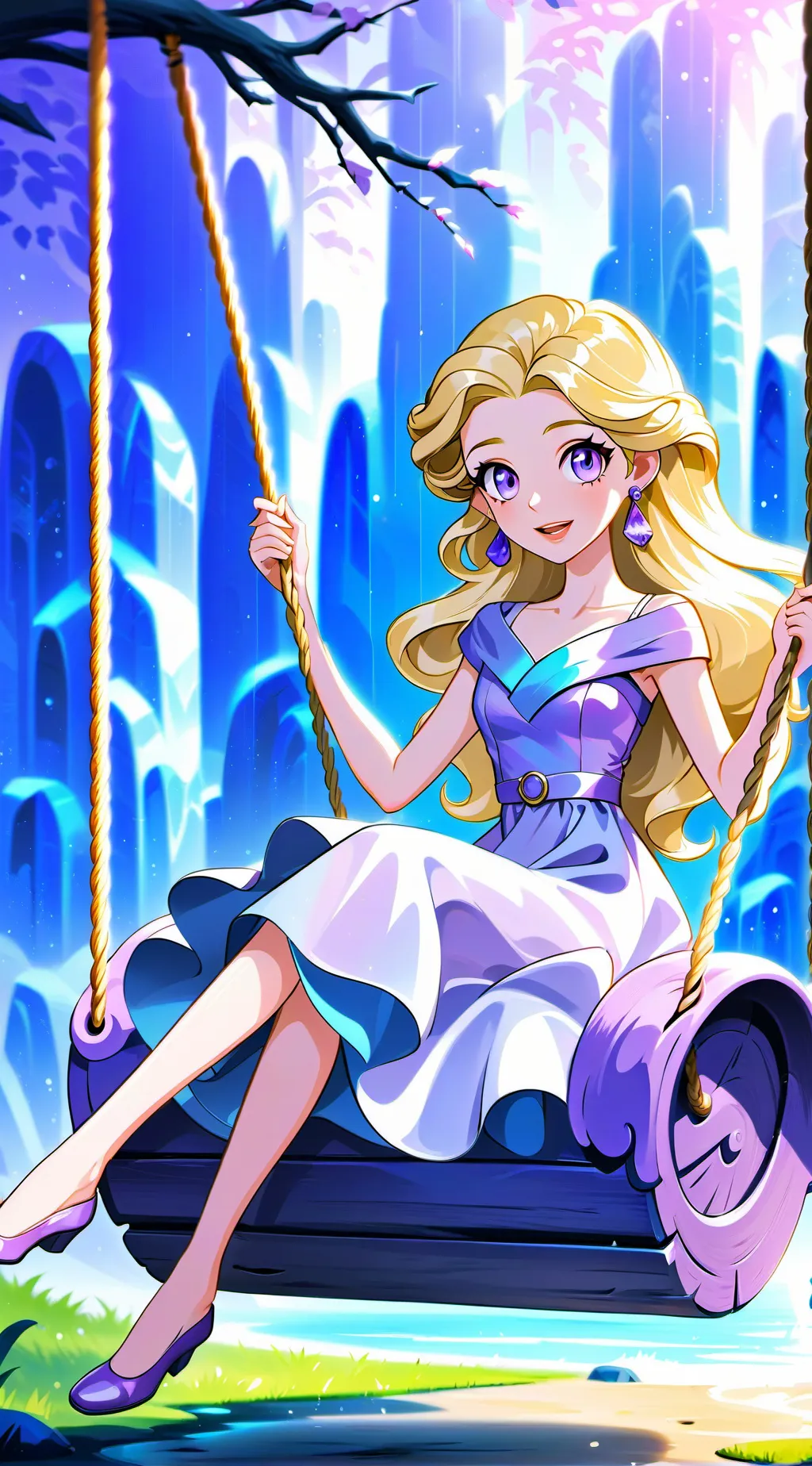 ai character: lavender background