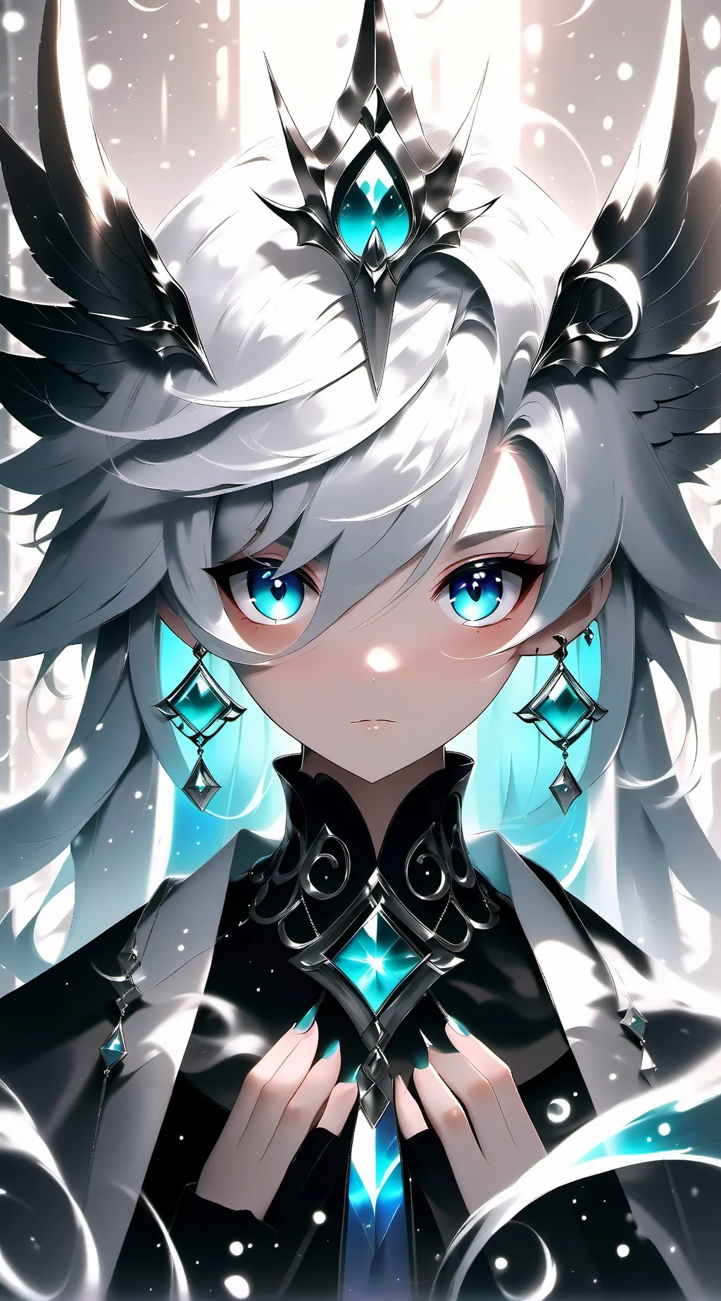 ai character: Blue background