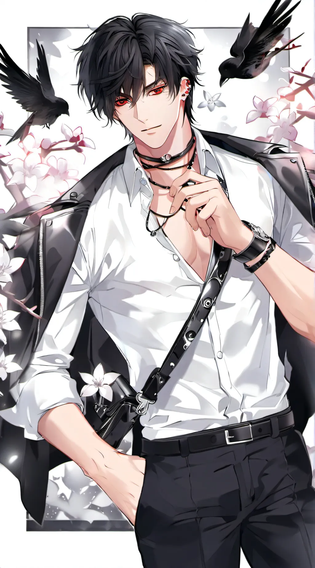 ai character: •Valentino• background