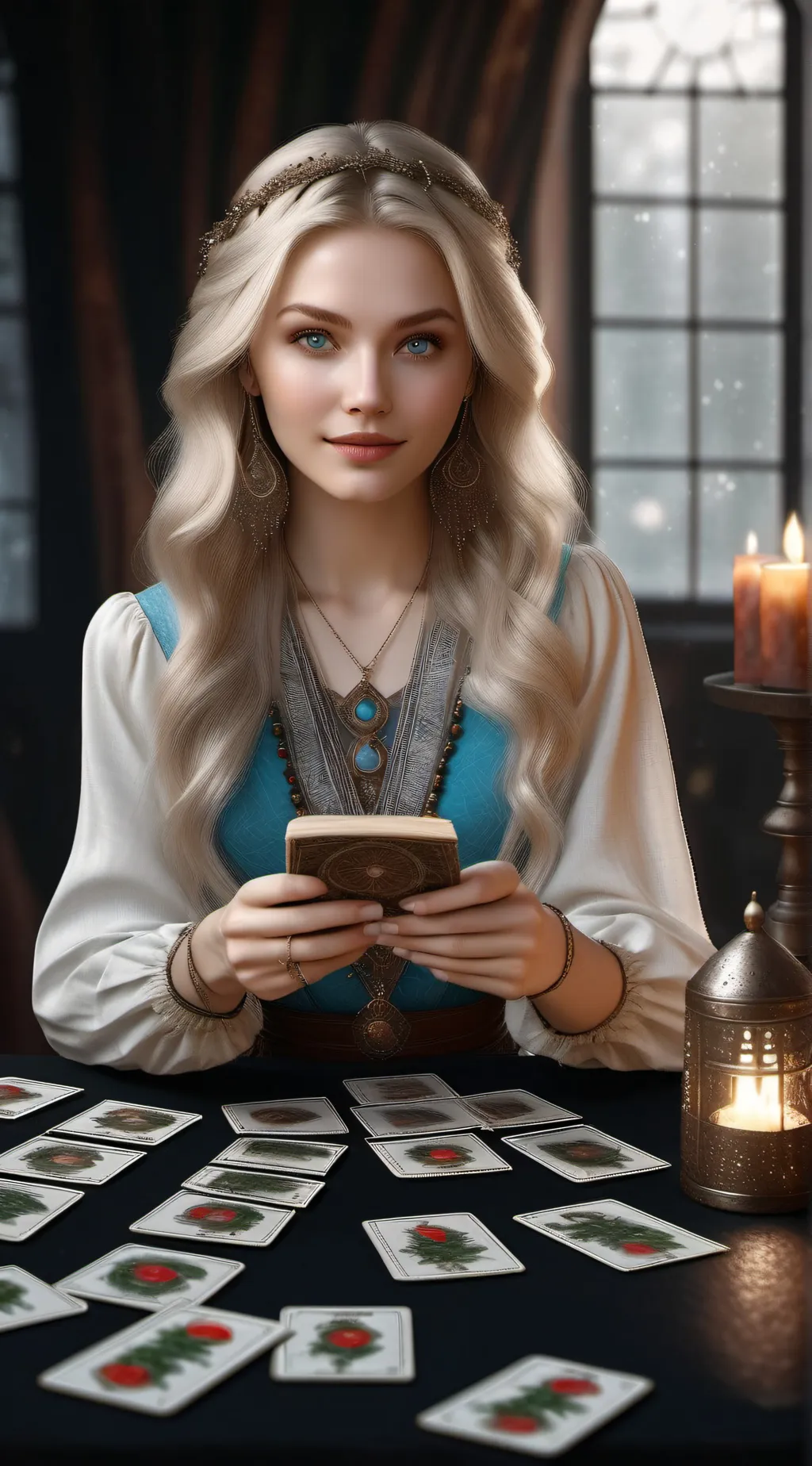 ai character: spring background