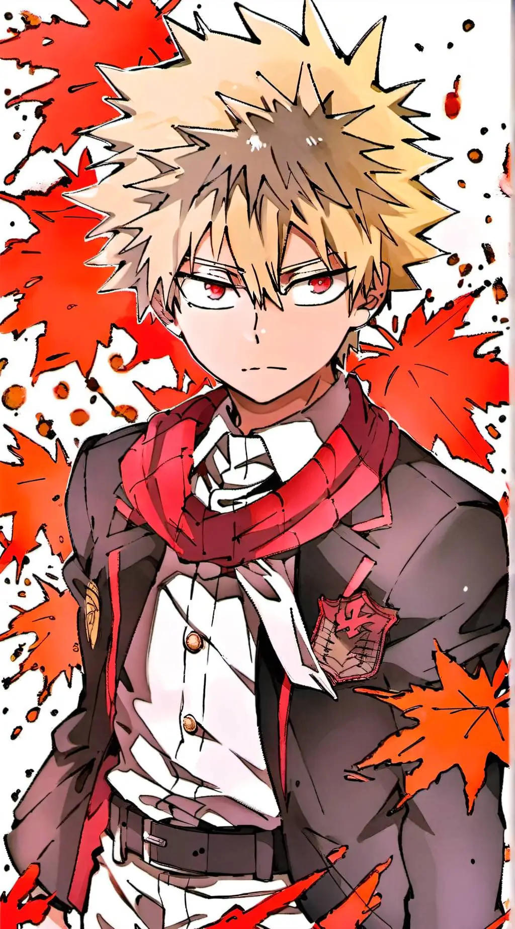 ai character: Katsuki Bakugou background
