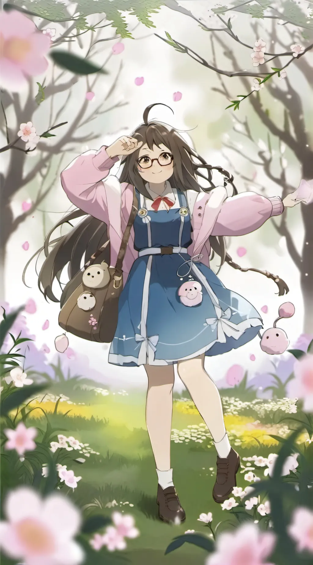 ai character: Violet background