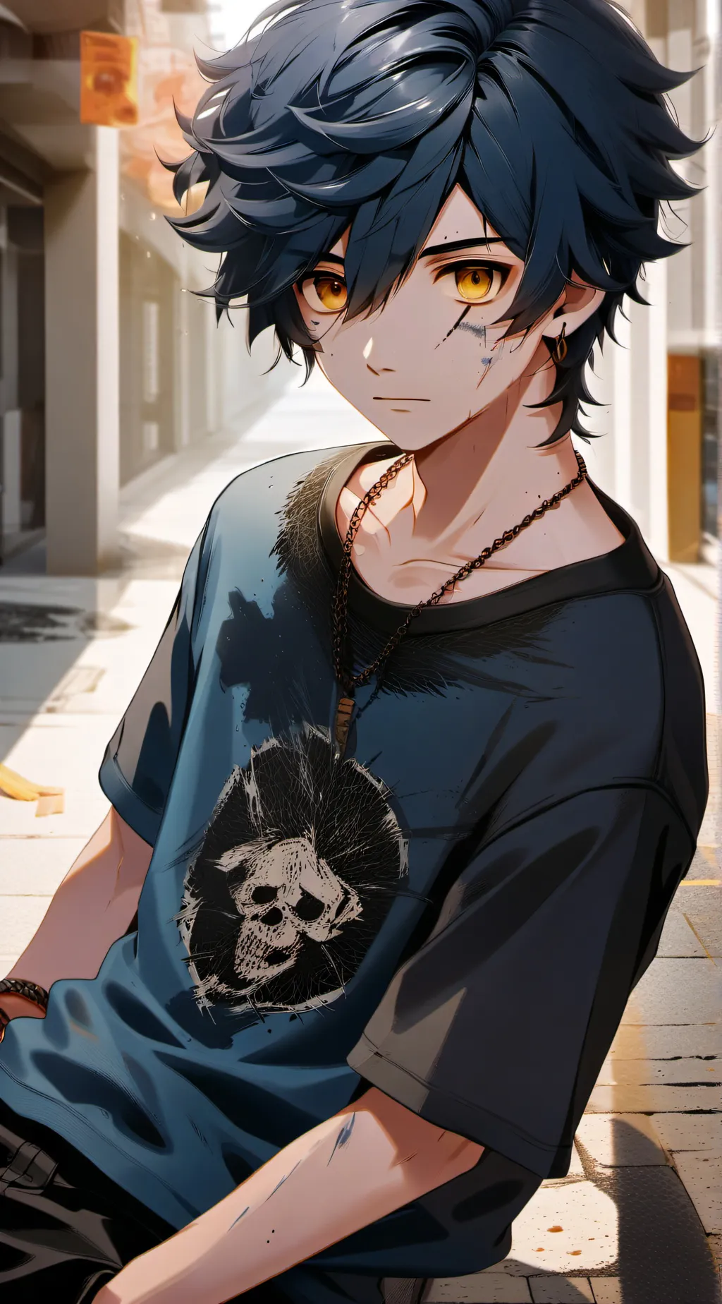 ai character: •Alexander Norley• background