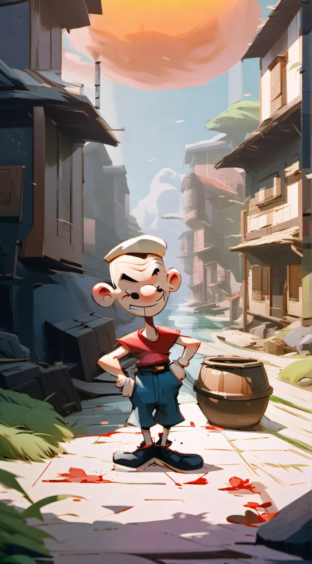 ai character: Popeye! background