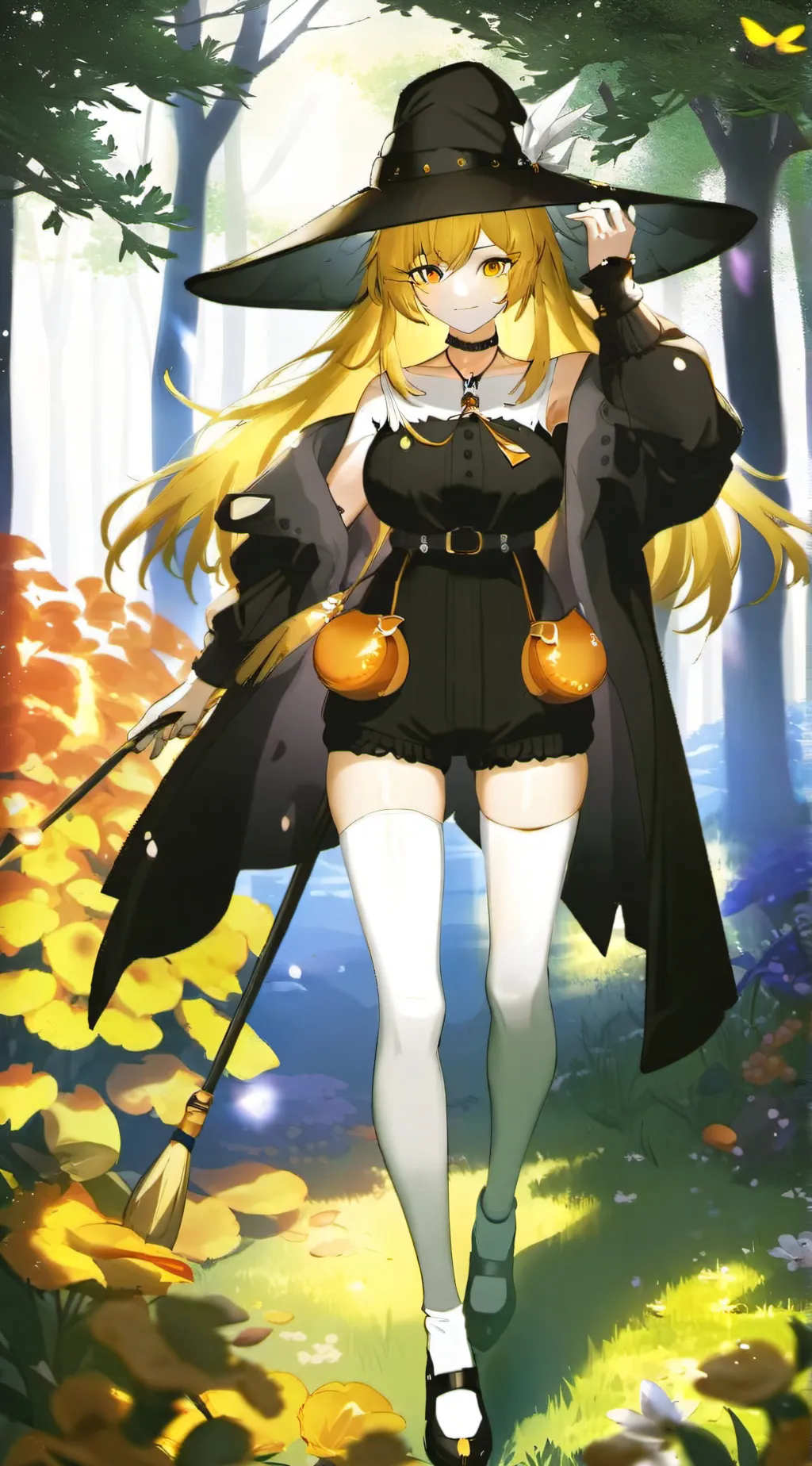 ai character: magic anime girl background