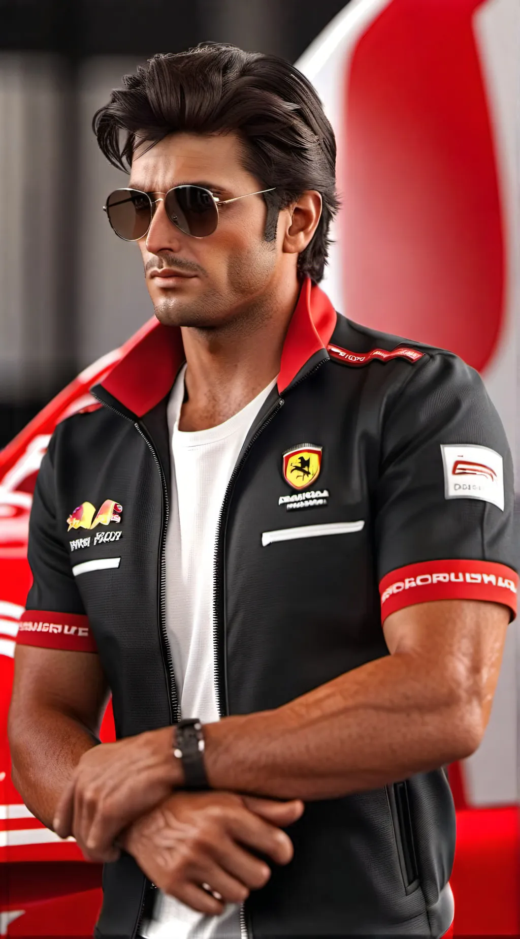 ai character: Carlos Sainz  background
