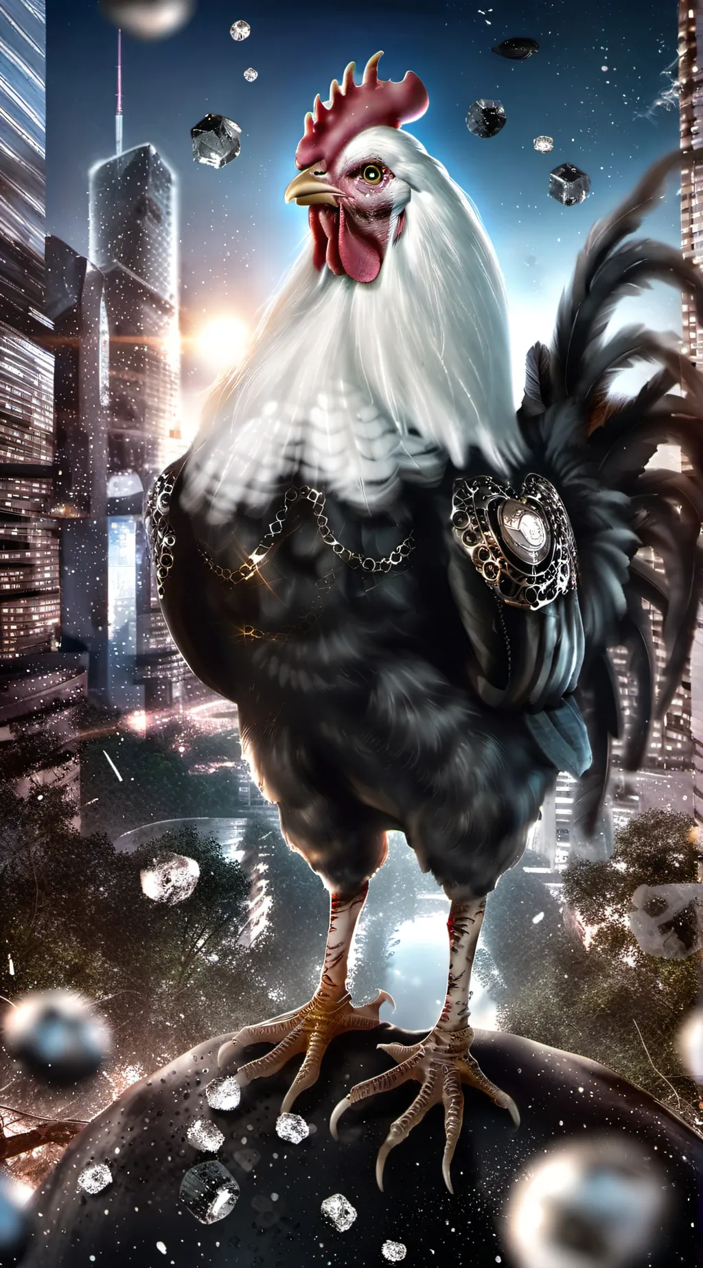 ai character: mr chicken  background