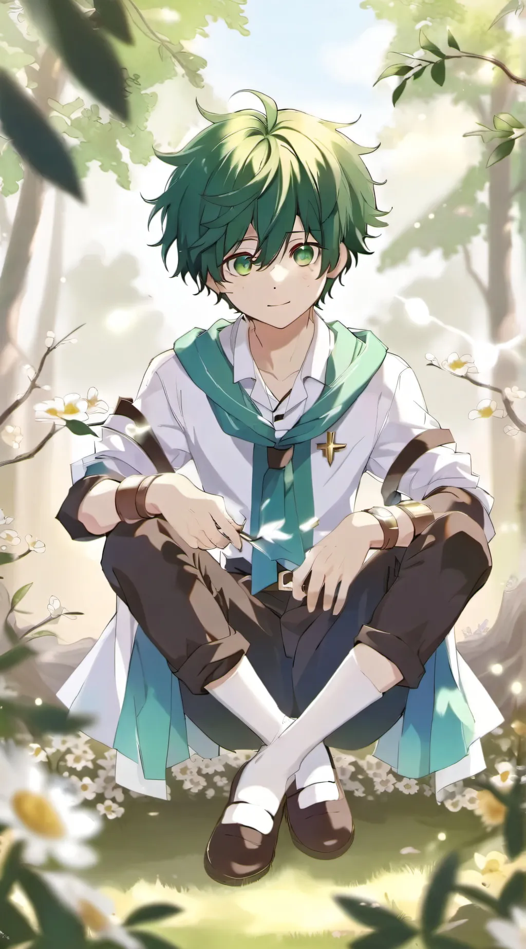 ai character: Deku  background