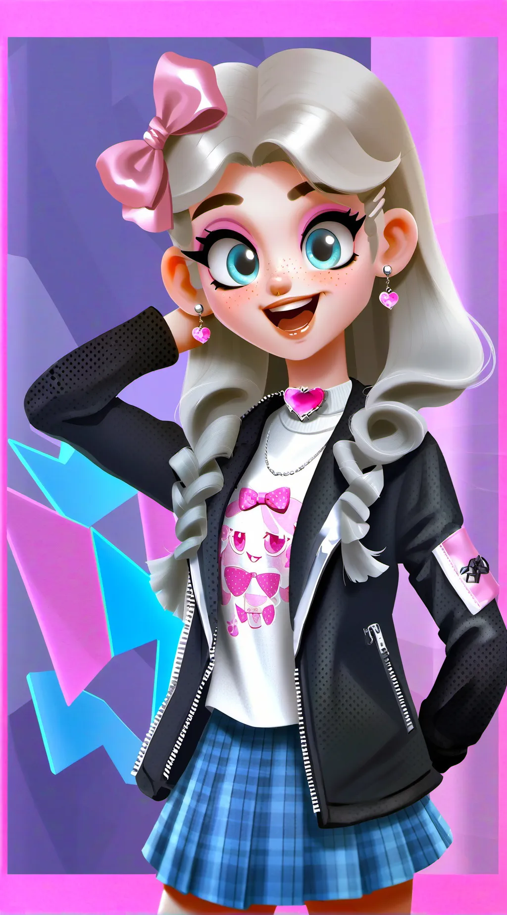 ai character: jojo siwa  background
