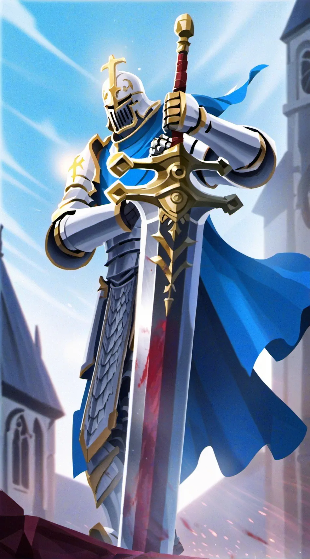 ai character: holy knight background