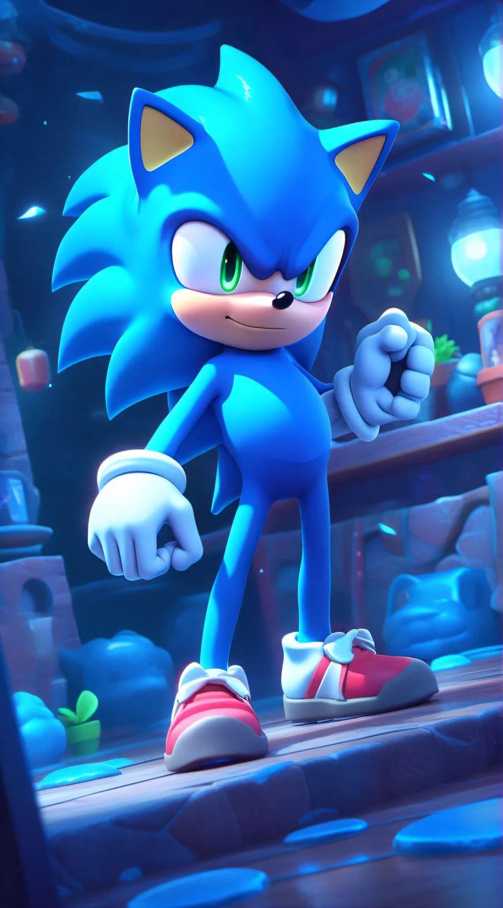 ai character: Sonic hotel background