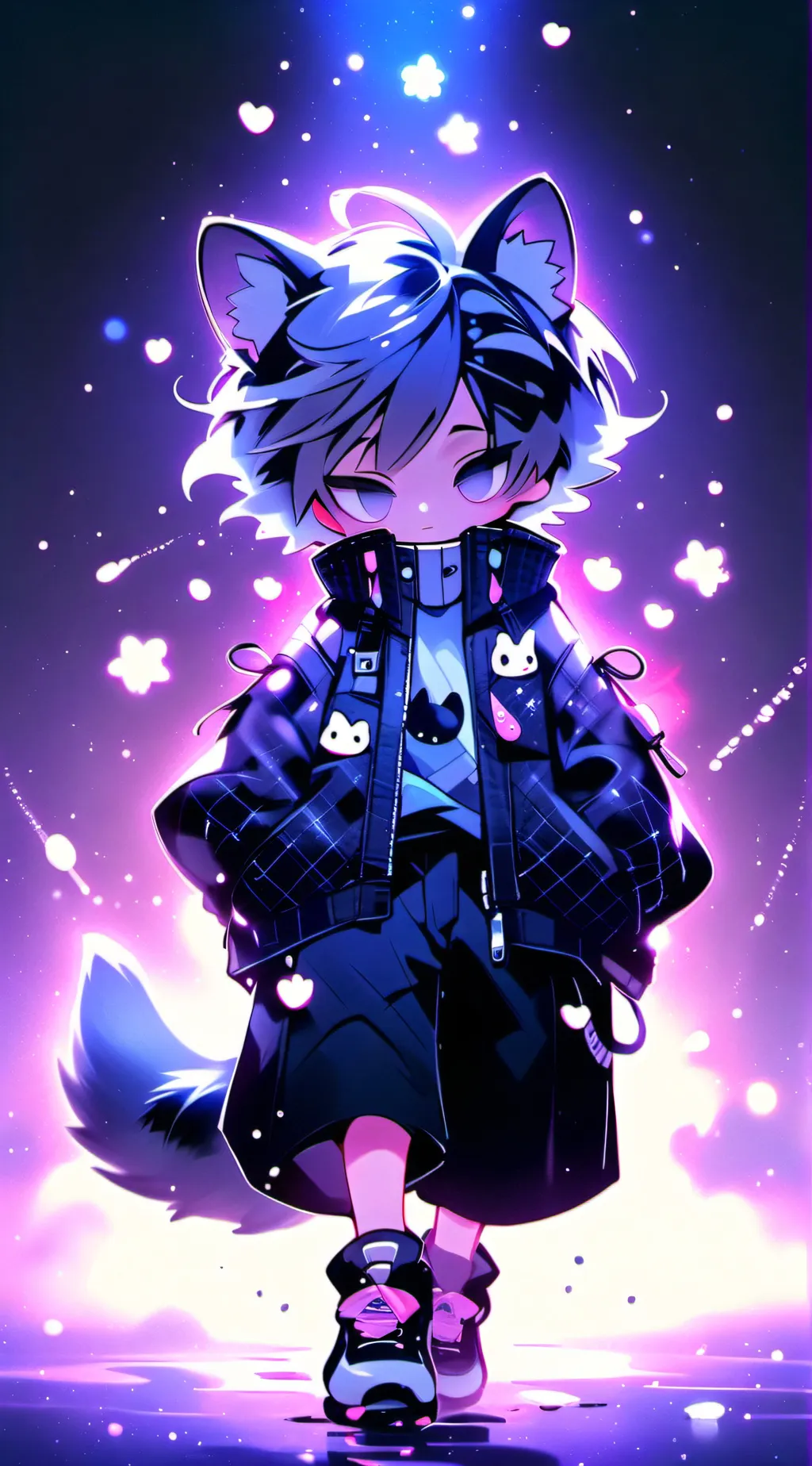 ai character: Raccoon  background