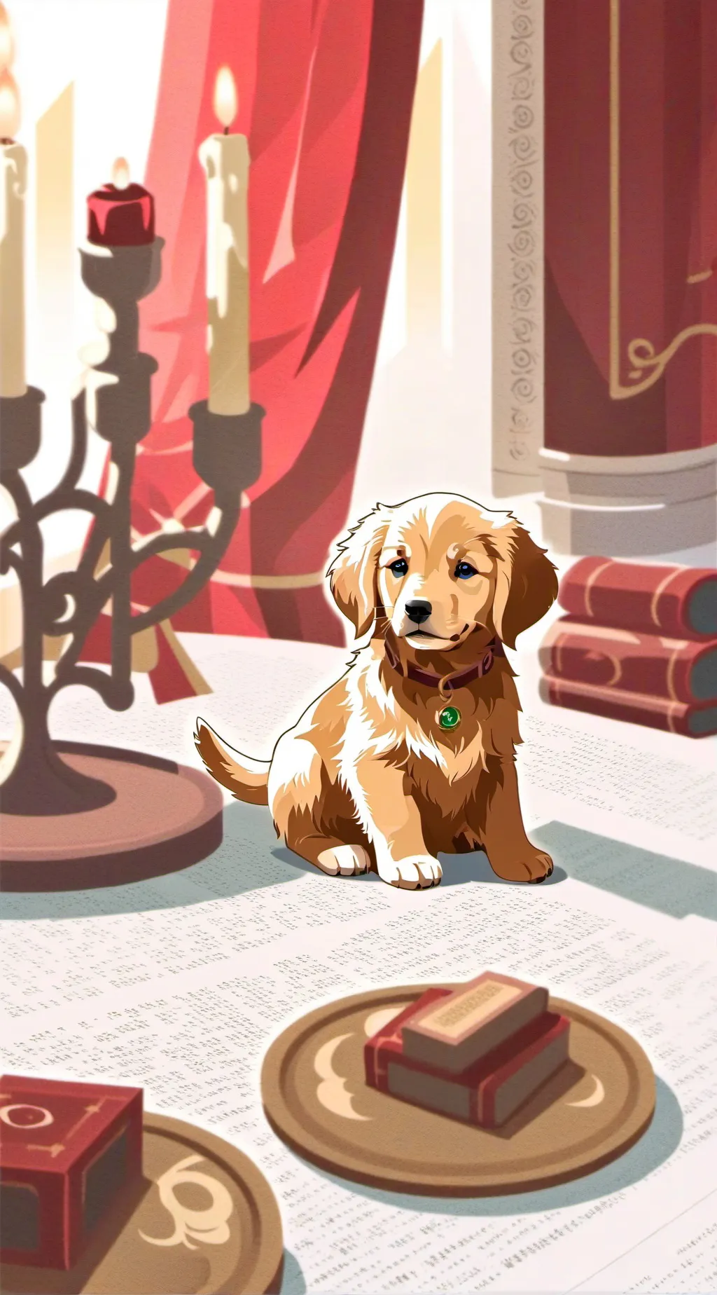 ai character: Tiny Puppy background