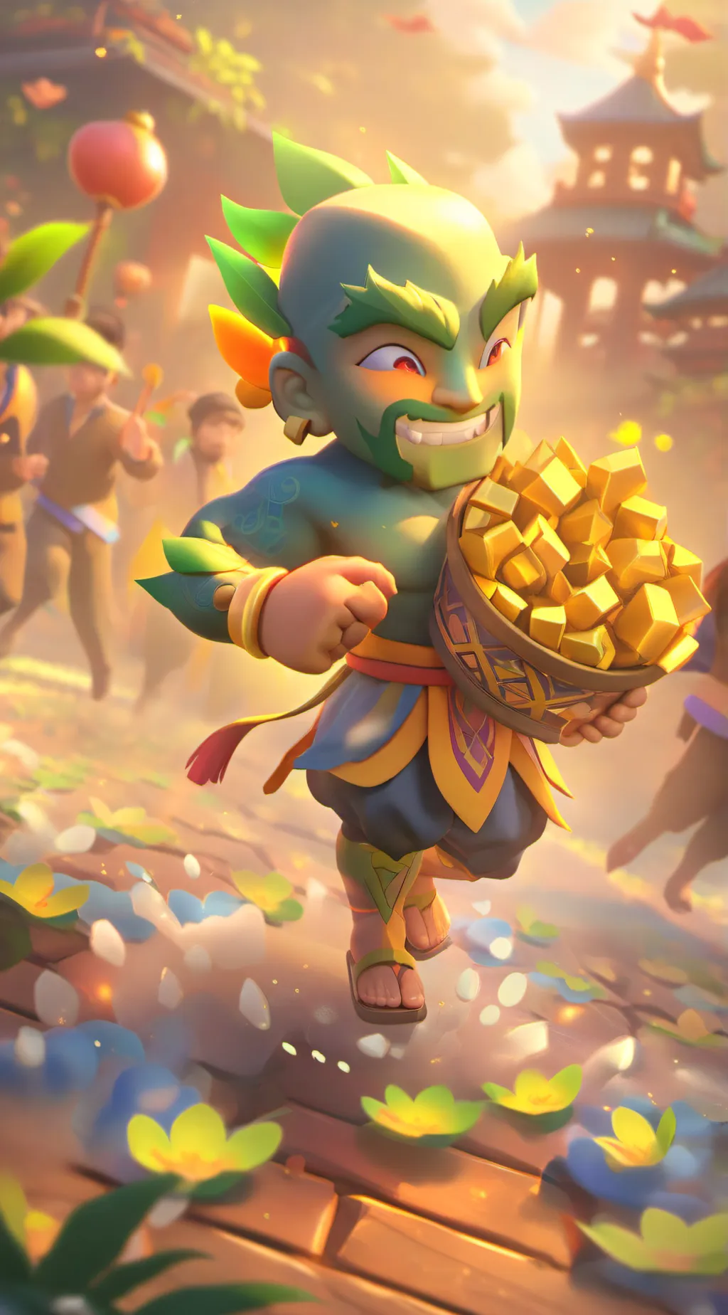 ai character: Queen Saibaman  background