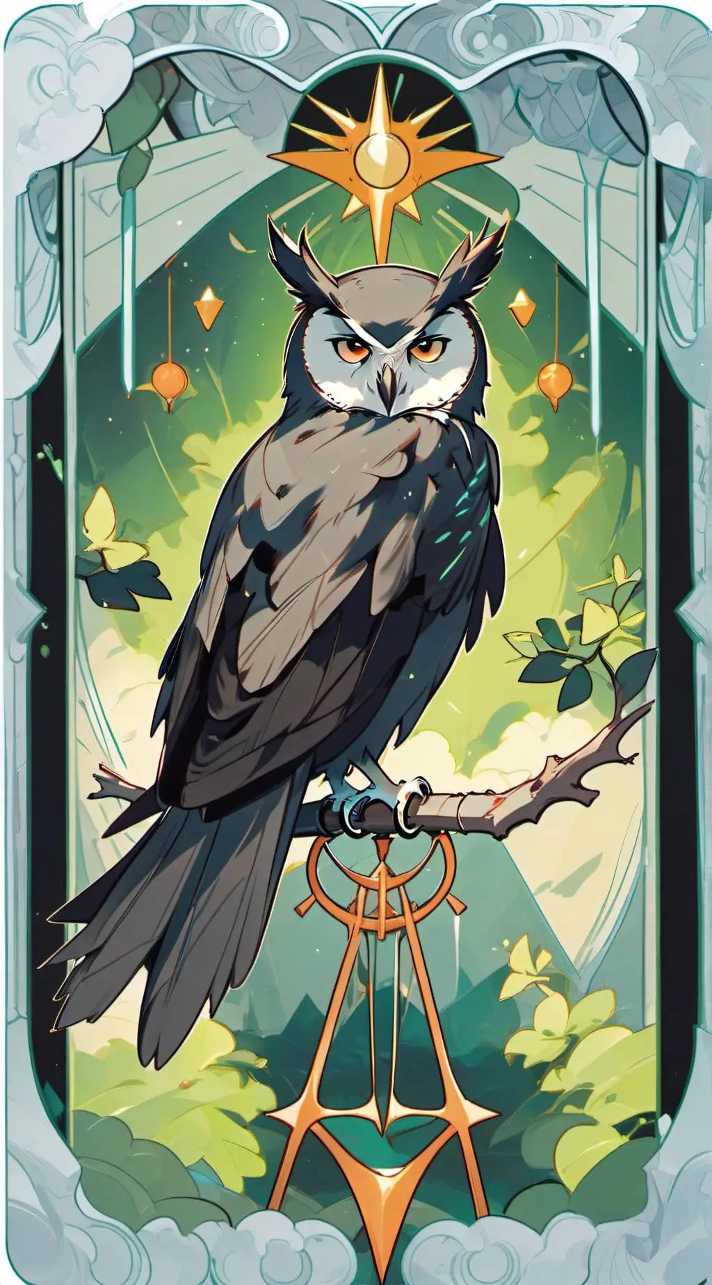 ai character: Crow and the owl background