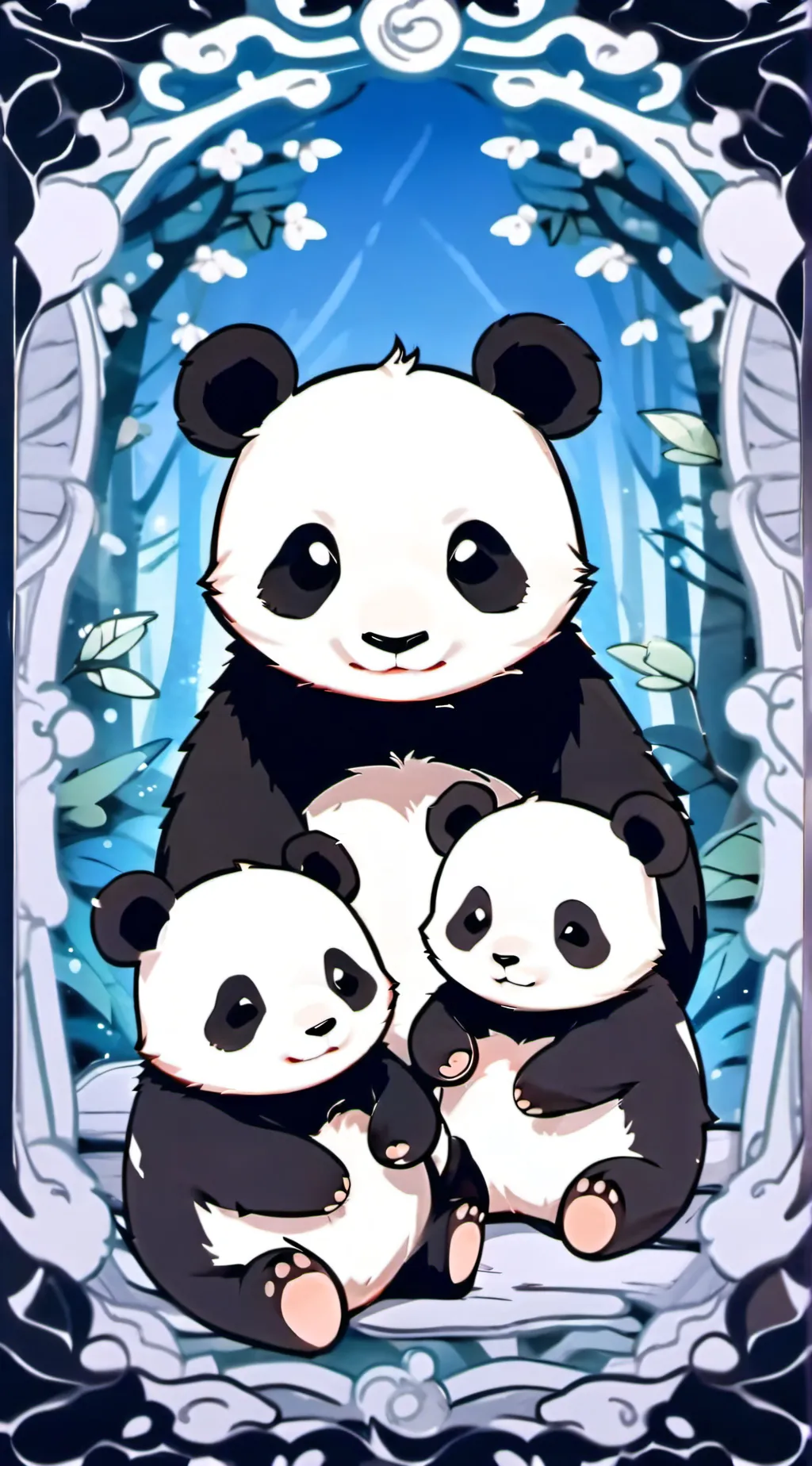 ai character: panda number 2 background