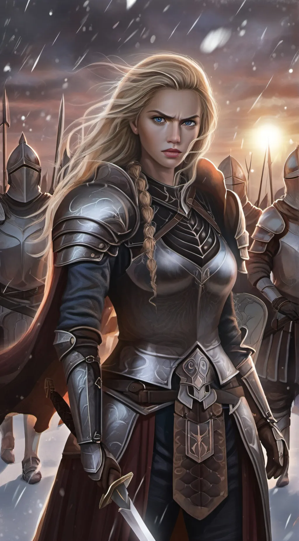 ai character: Lady Alice Snow background