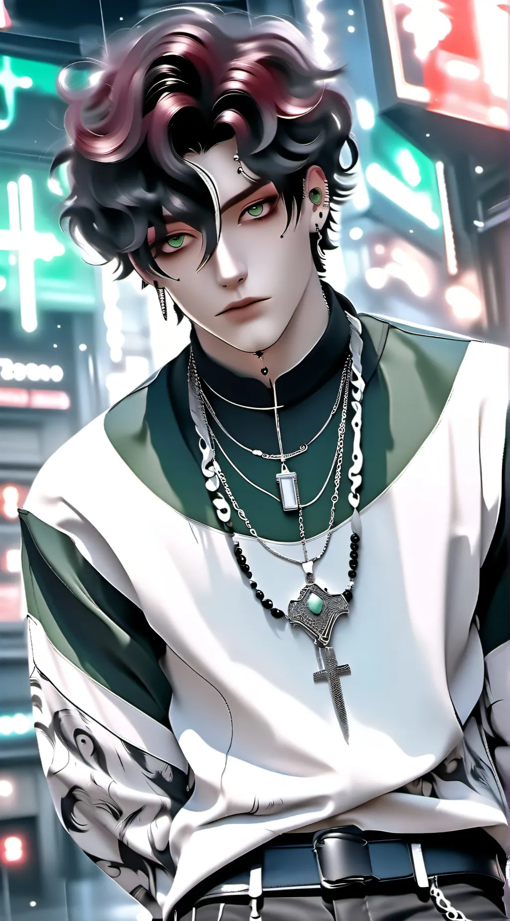 ai character: Lucifer x Levi background