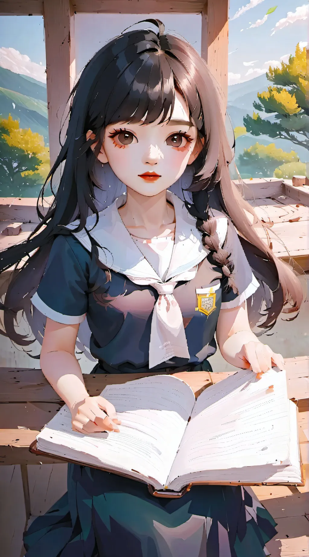 ai character: Hana  background