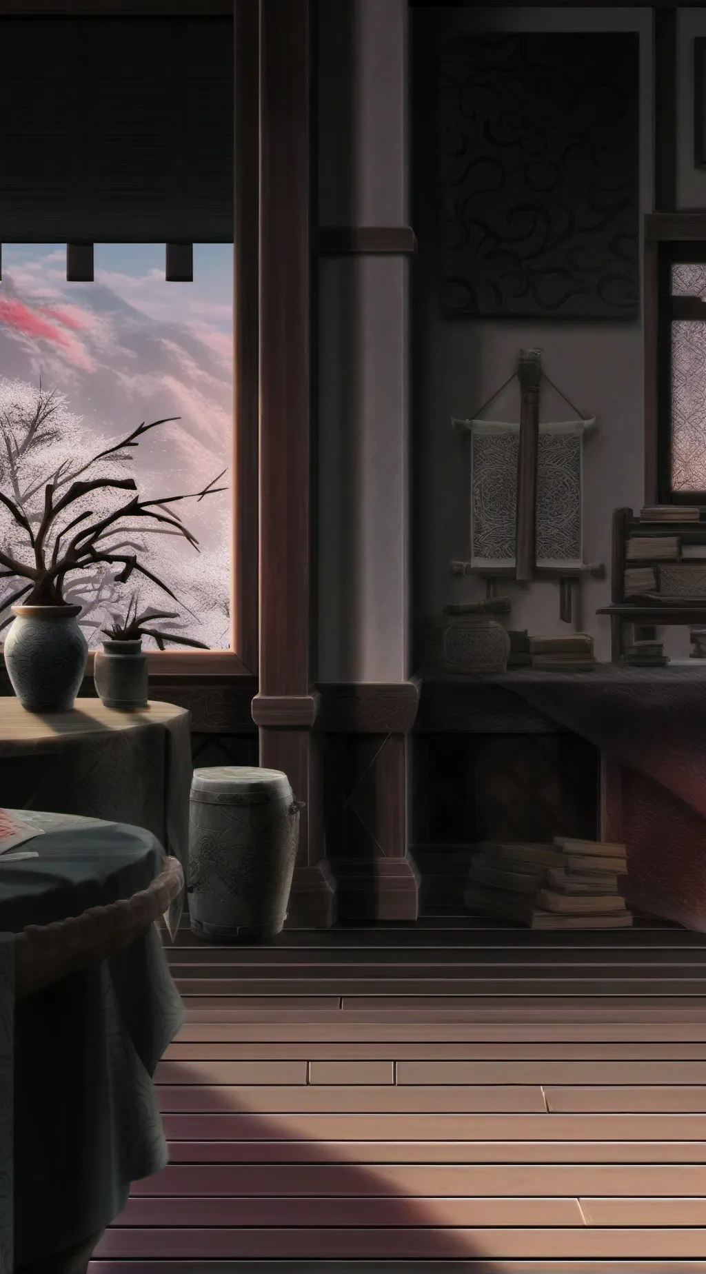 ai character: Fragment entry background