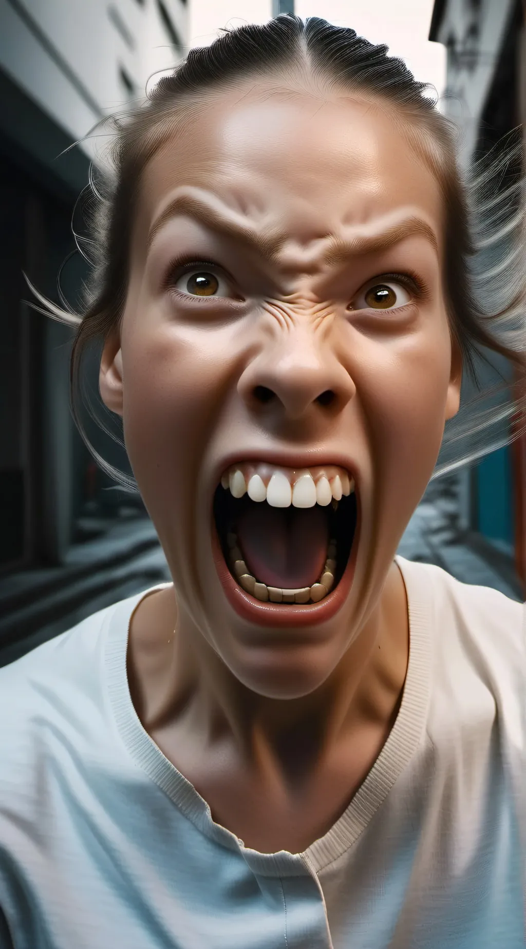 ai character: screaming lady ☠️ background