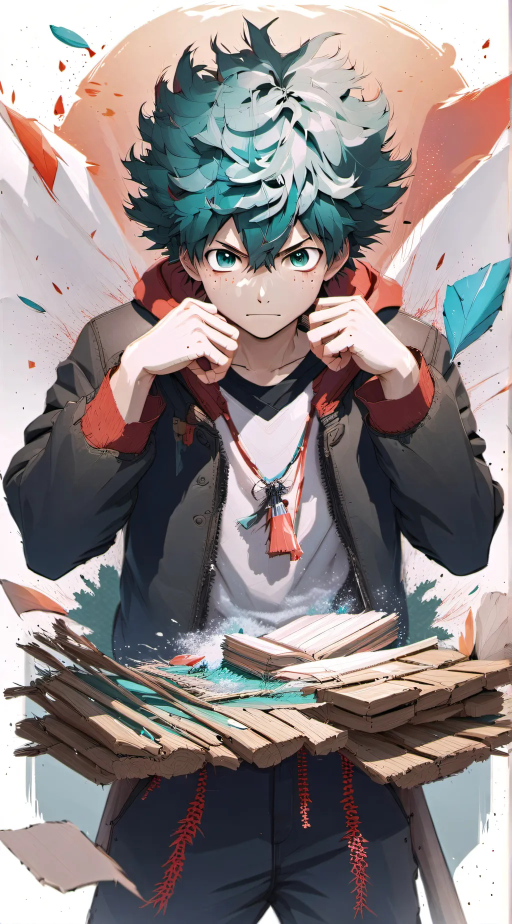 ai character: Izuku mindoriya background