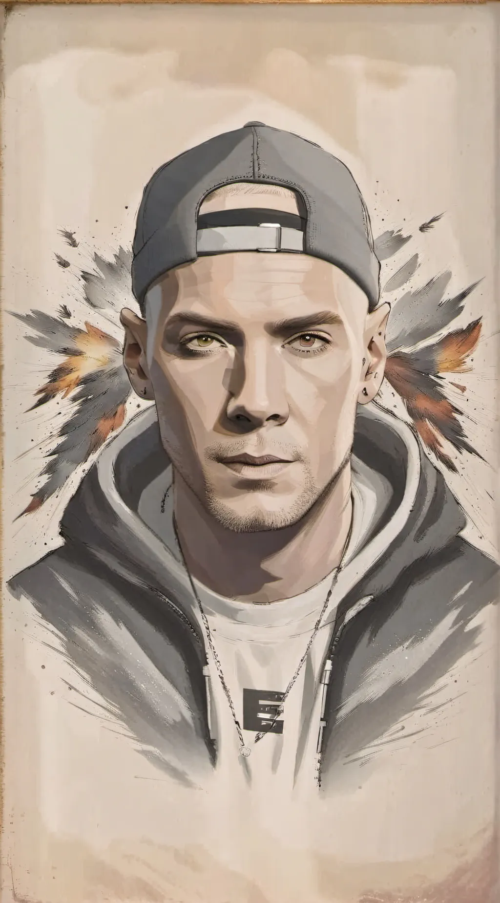 ai character: eminem  background