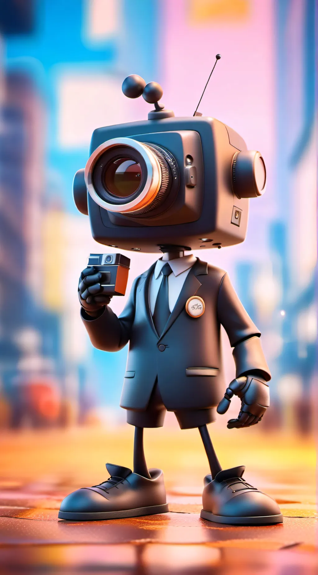 ai character: Camera man background