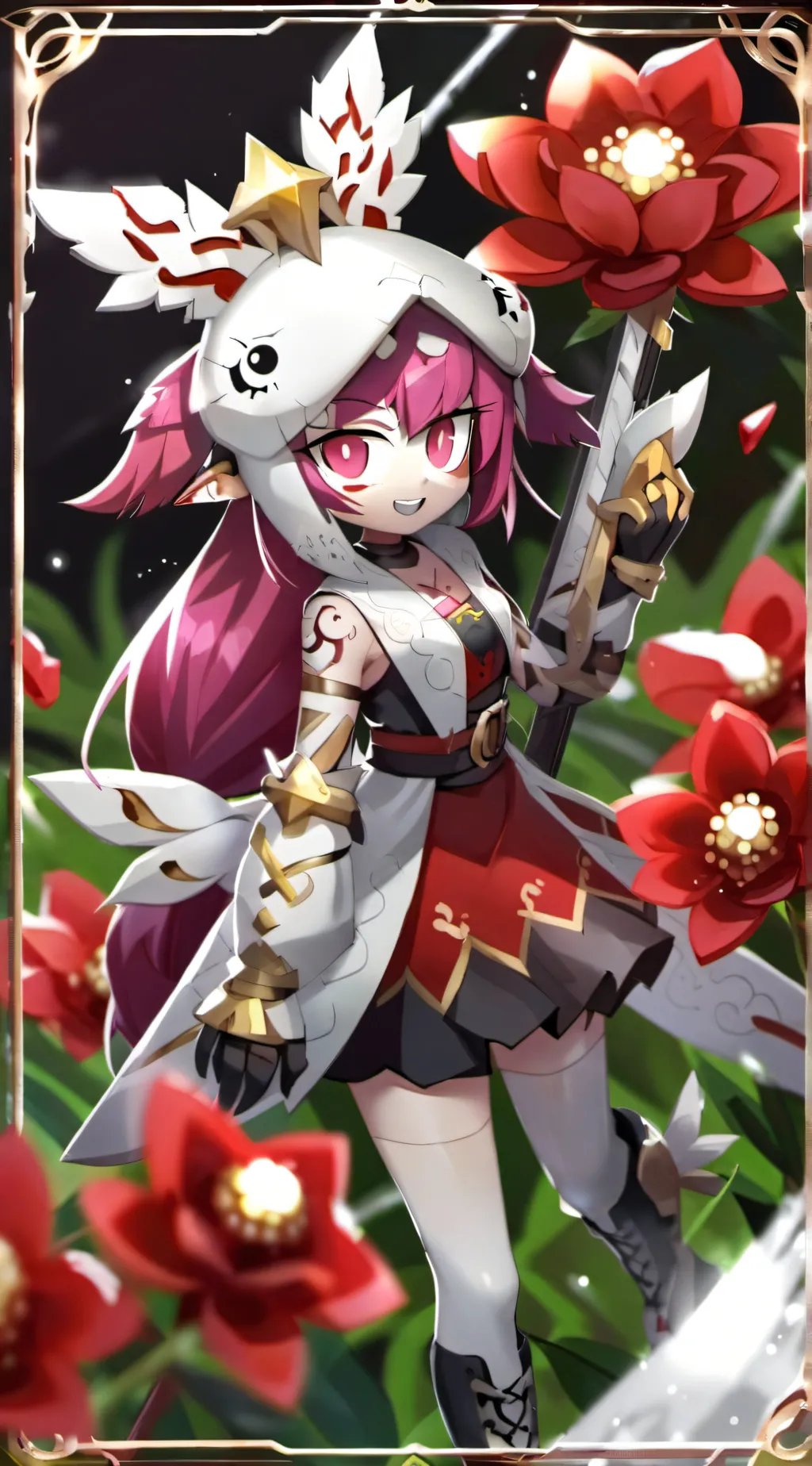 ai character: Thorn rose background