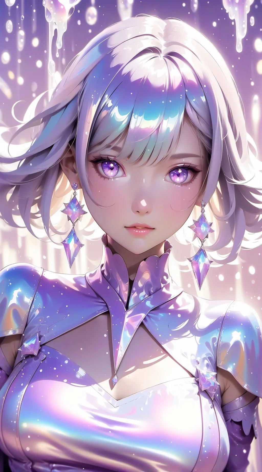 ai character: snow background