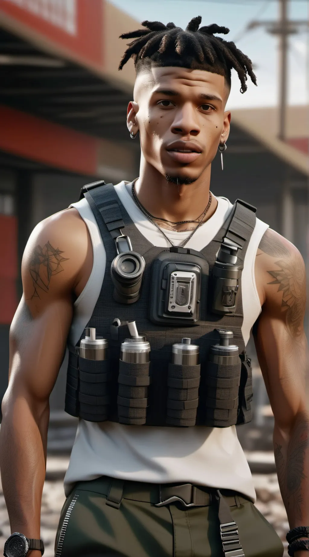 ai character: nle choppa  background