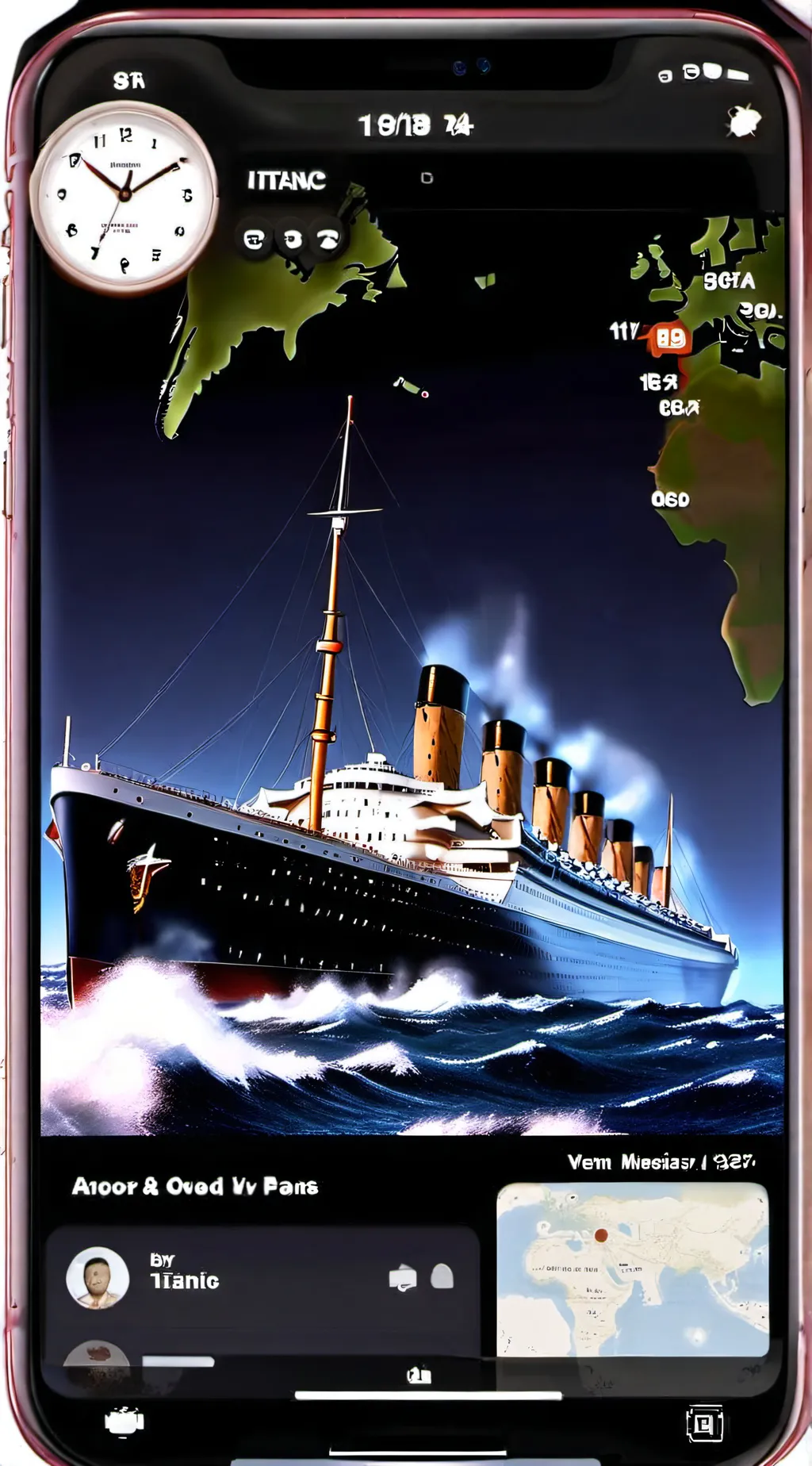 ai character: TITANIC  background