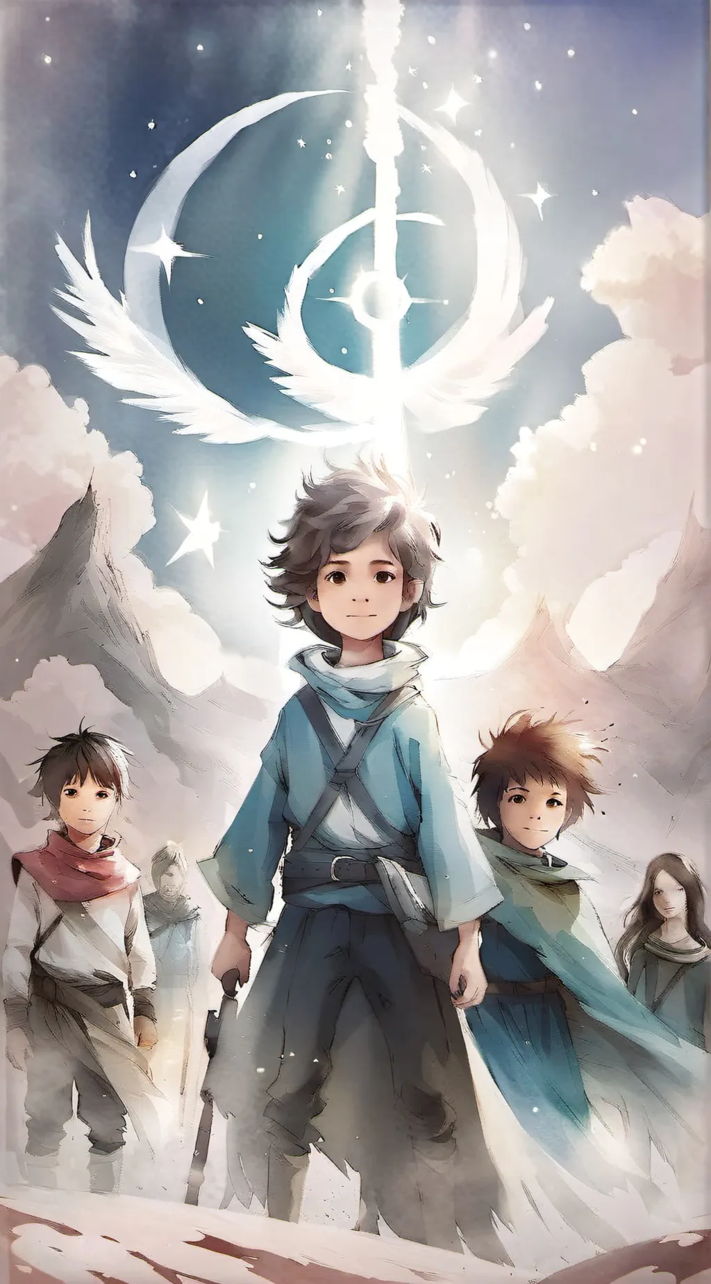 ai character: sky children  background