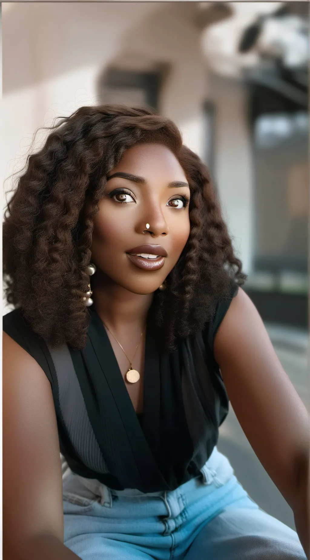 ai character: Pink Mango background