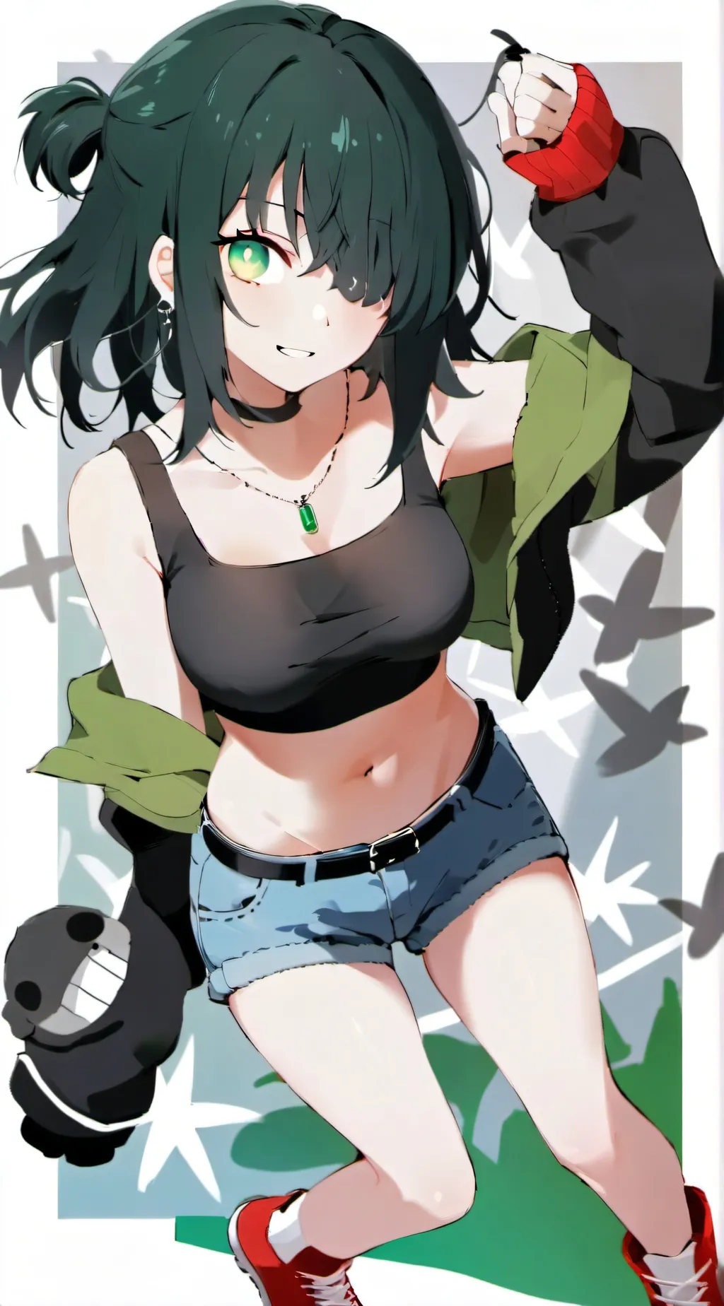 ai character: Izuku as a GIRL background