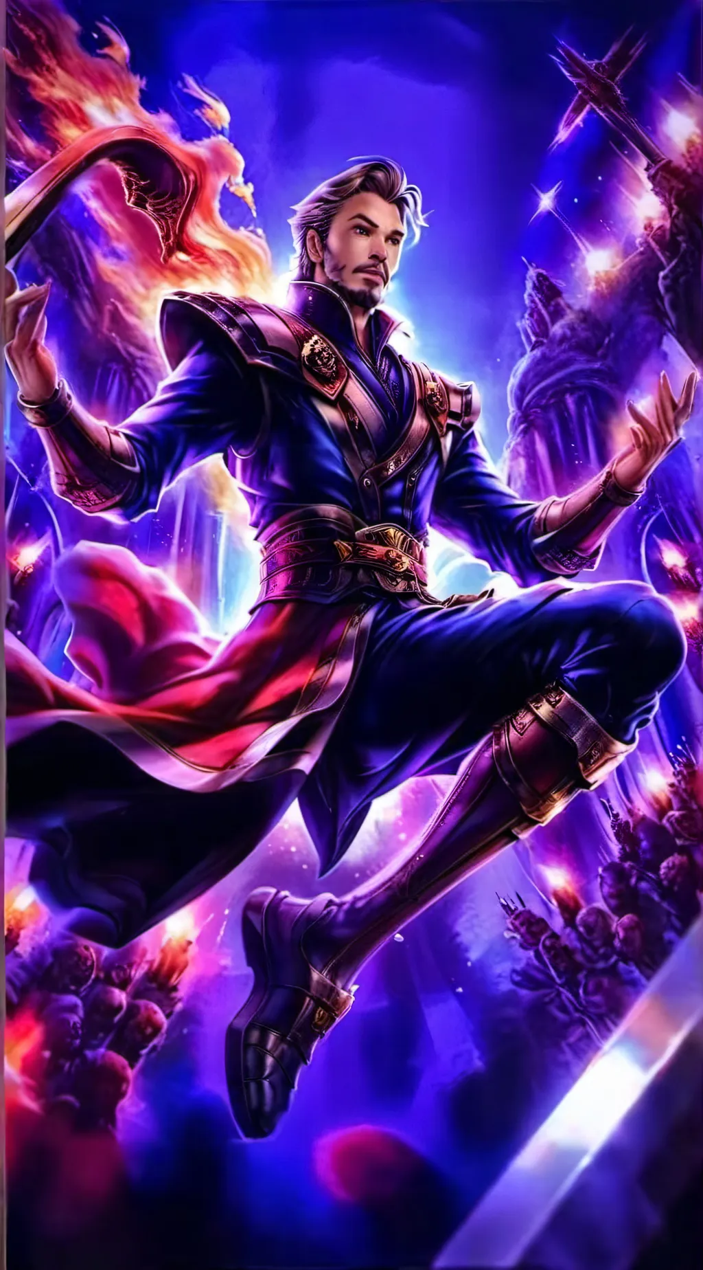 ai character: Evil doc strange  background