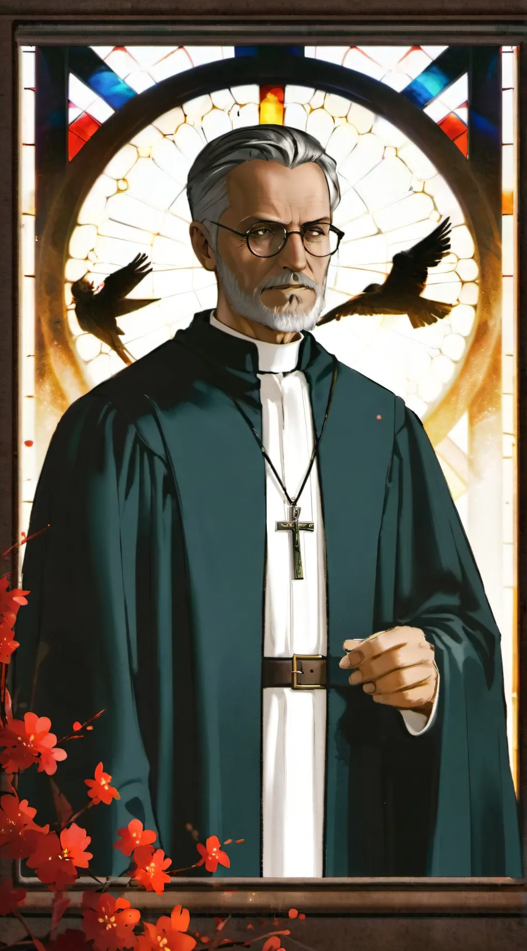 ai character: Father Guerra  background