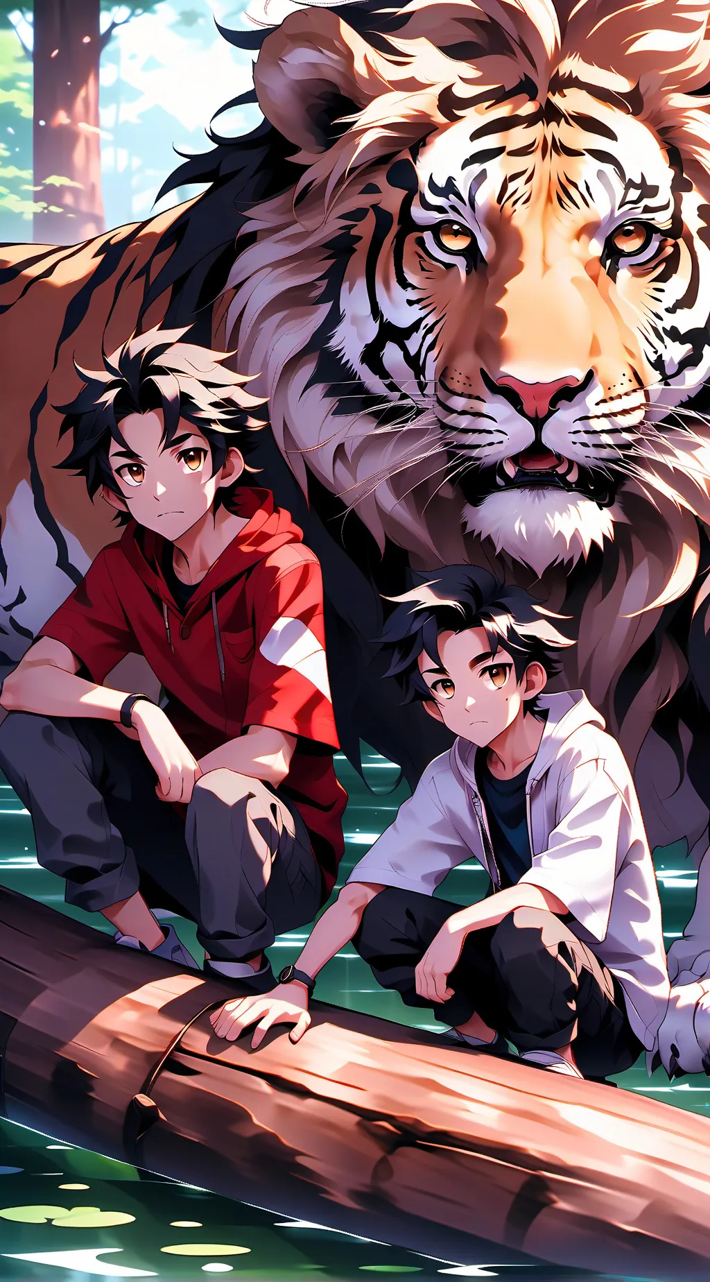 ai character: tiger  background